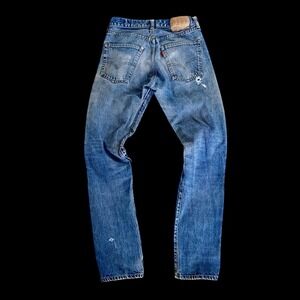 Vintage Levis 505 Mens 28x31 Blue Jeans Denim USA Levi's 60s 70's Distressed